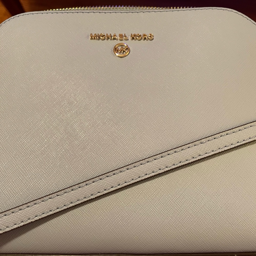 Light blue Michael Kors domed crossbody